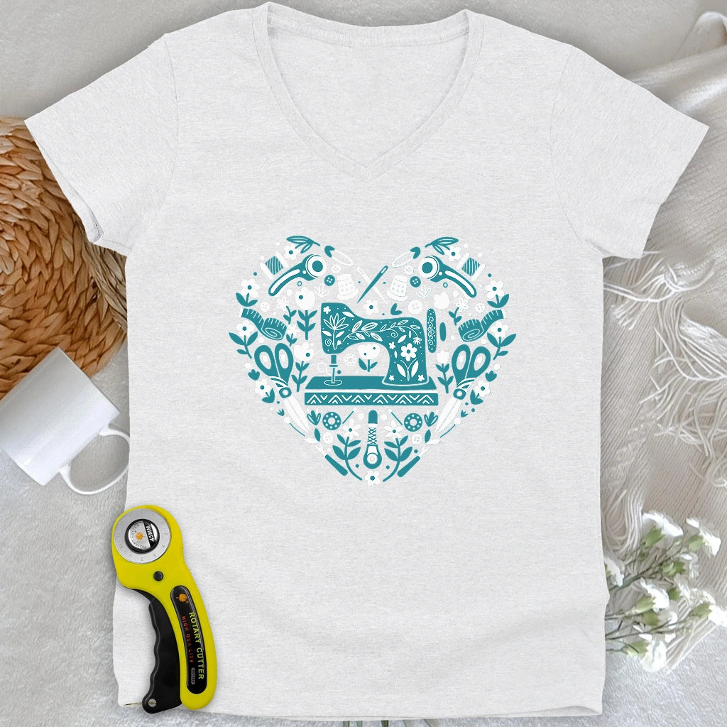 Sewing Folkart Lady V-neck