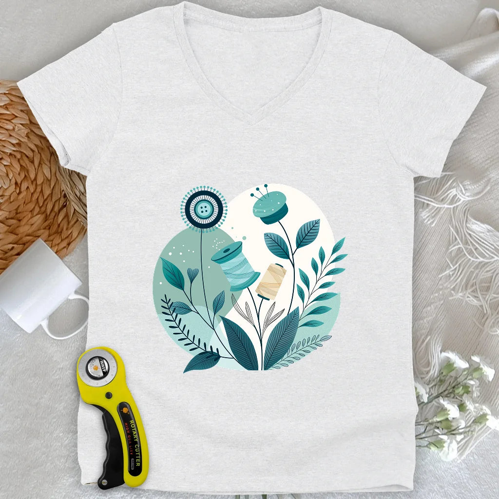 Sewing Garden Lady V-neck
