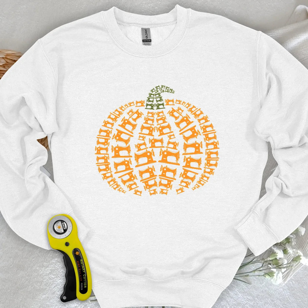 Sewing Machine Pumpkin Sweatshirt
