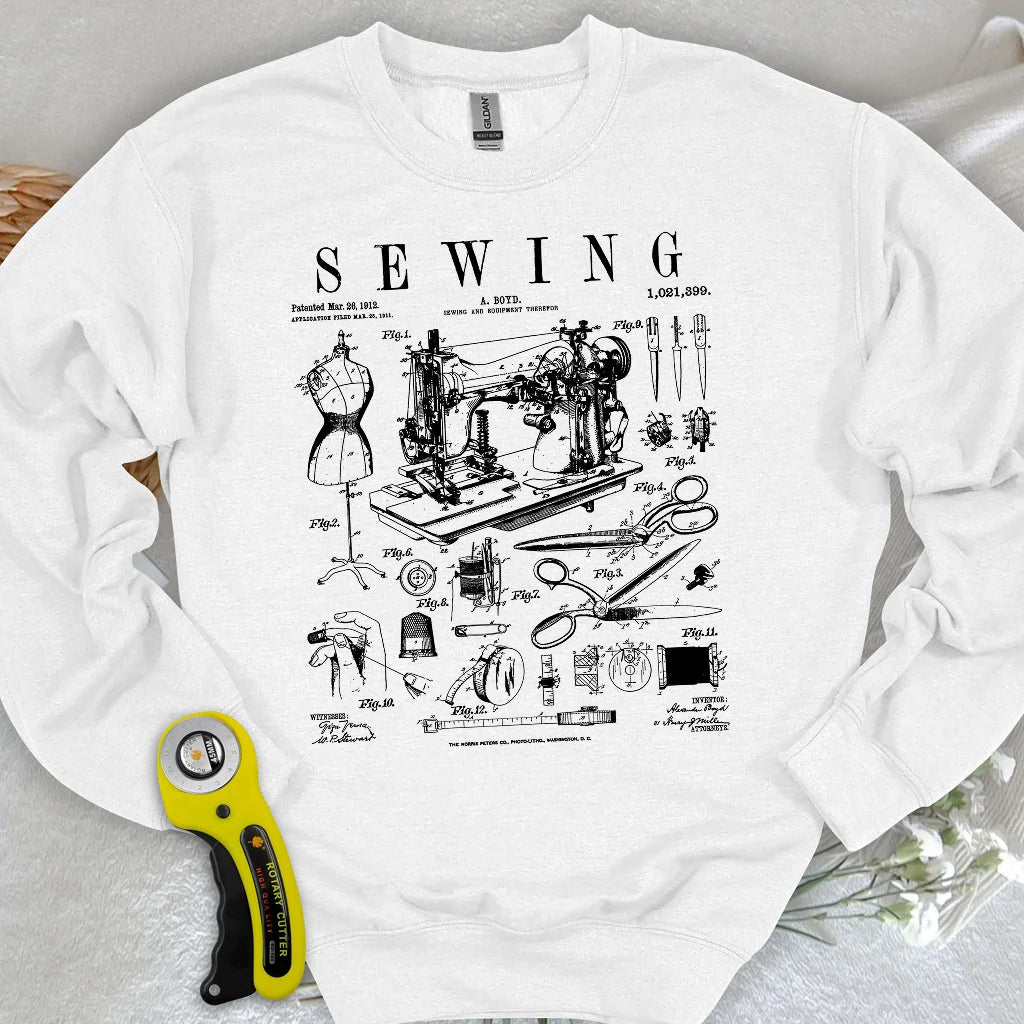 Sewing Tools Pattern Sweatshirt