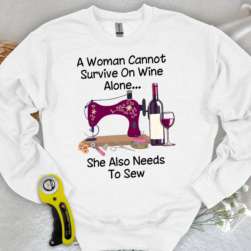 Sweat-shirt Couture et Dégustation de Vin