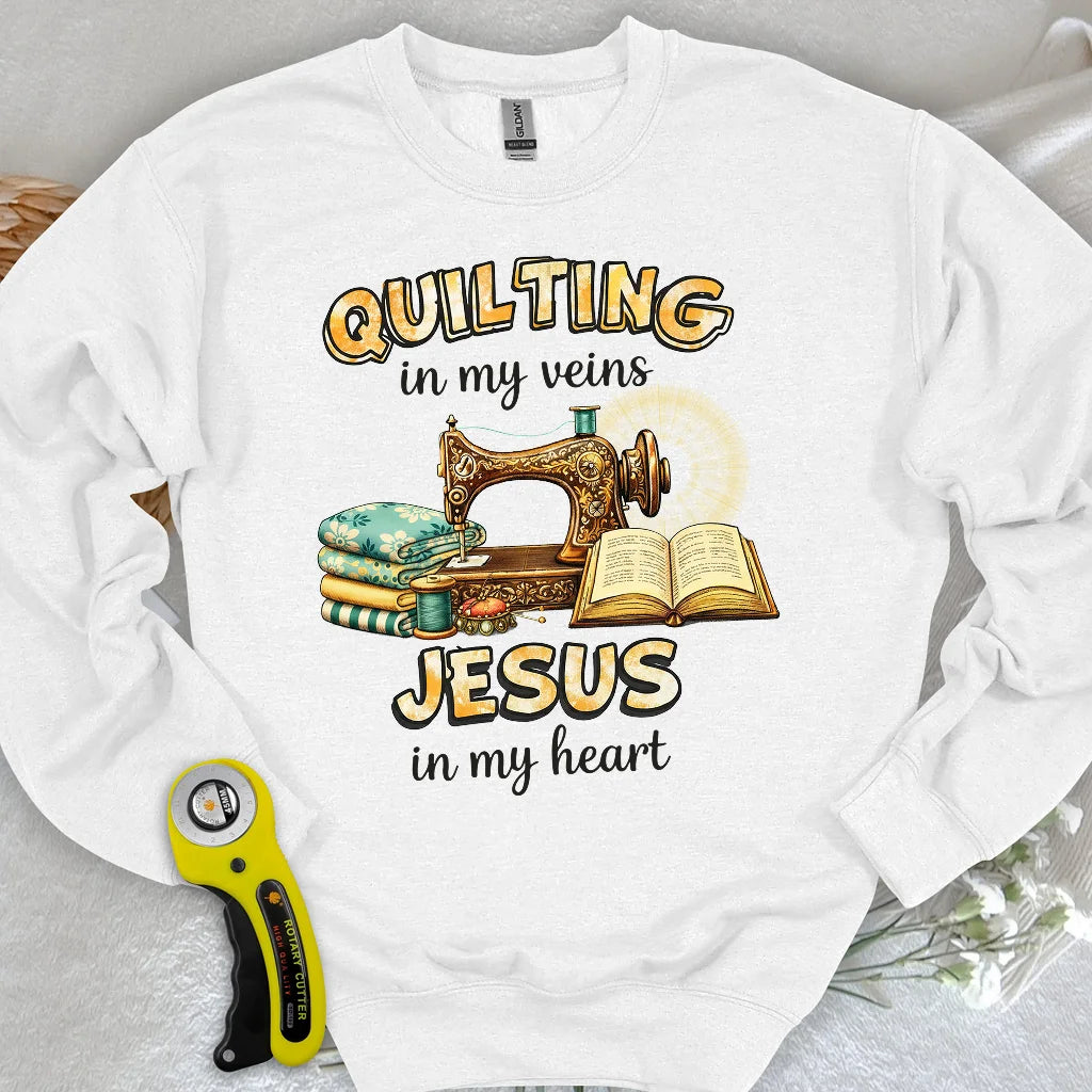 Mit Jesus genäht Sweatshirt