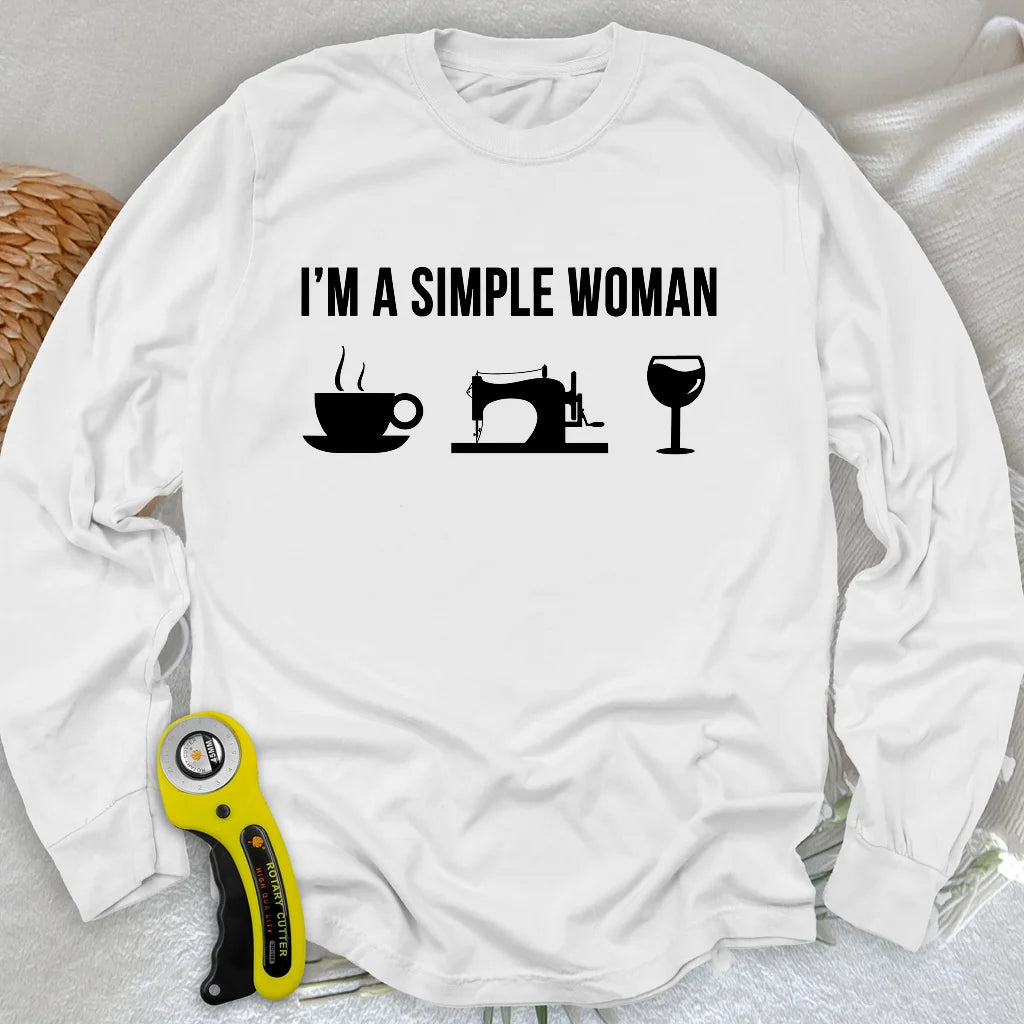 Simply Sip and Sew Long Sleeve T-shirt