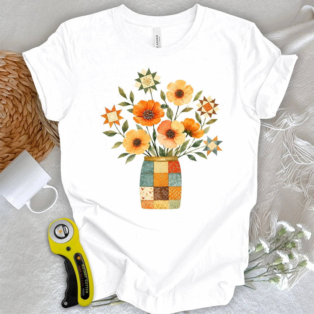 Stars & Stitched Blooms T-shirt