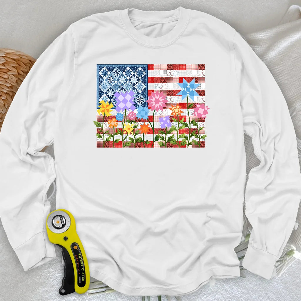 Stars, Stripes & Stitches Long Sleeve T-shirt