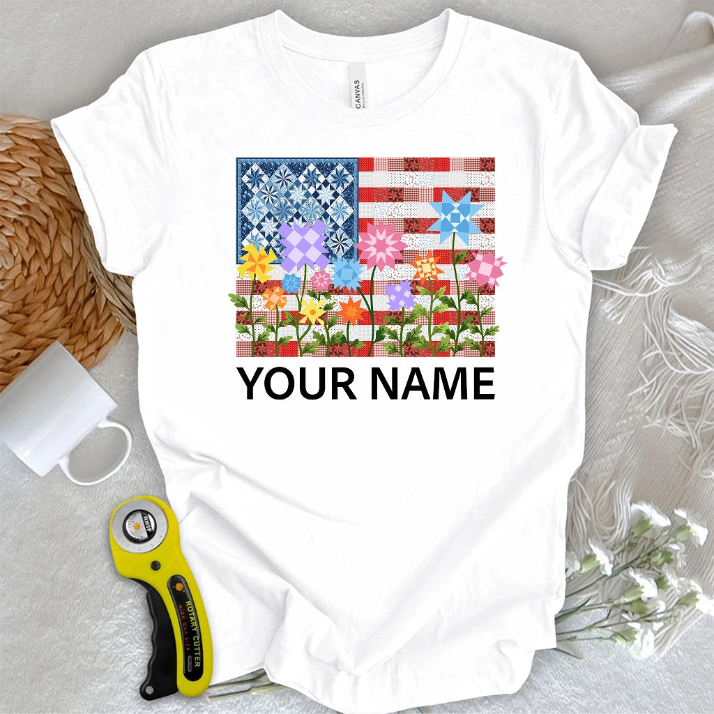"Custom Name" Stars, Stripes & Stitches T-shirt