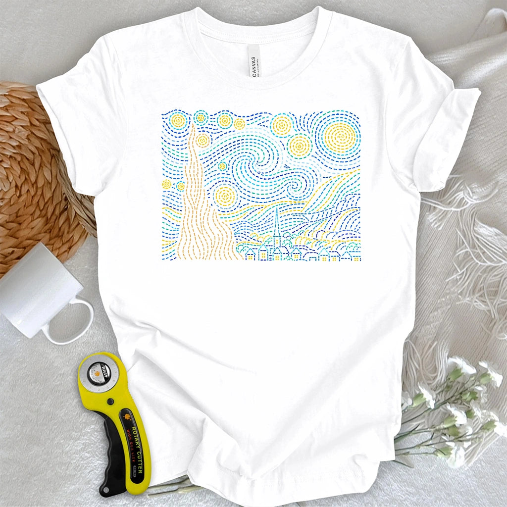 Stitched Starry Night T-shirt