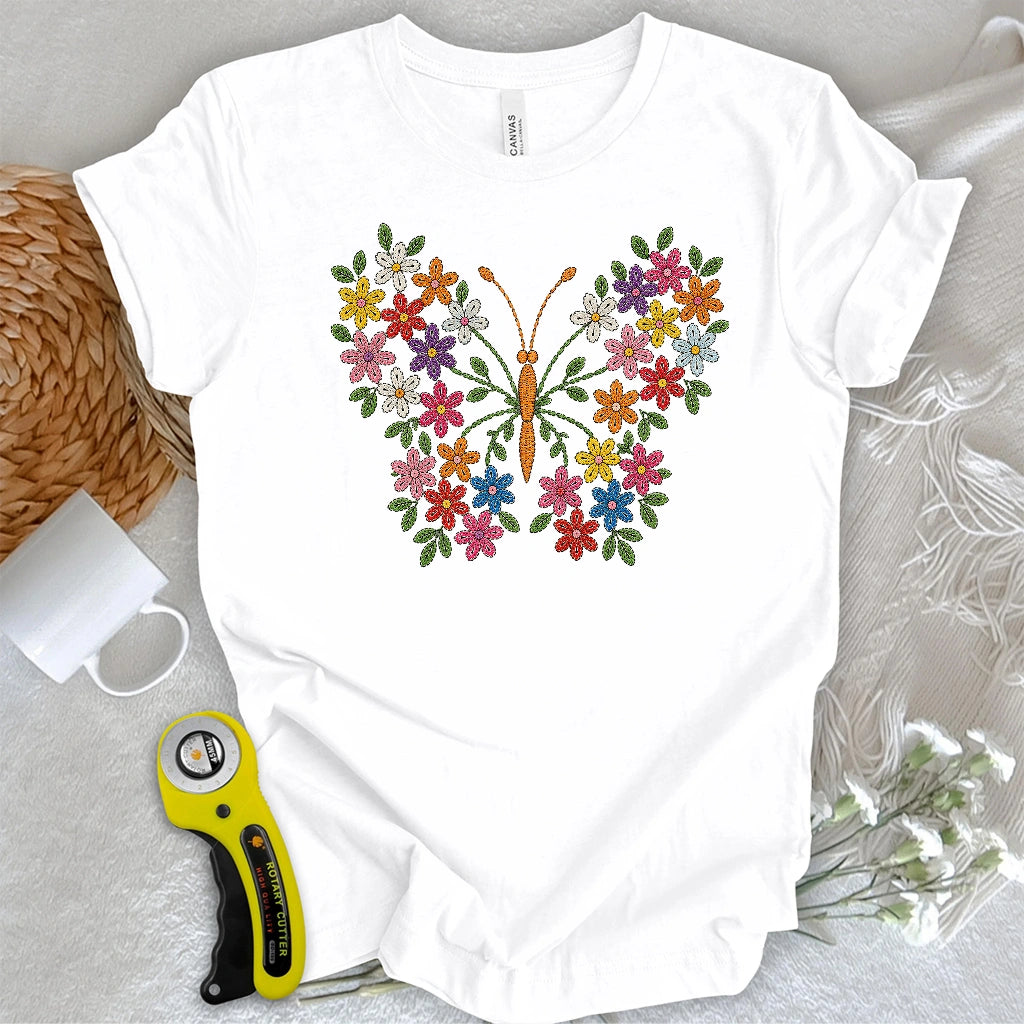 Stitched in Bloom Butterfly T-shirt