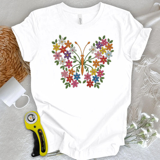 Stitched in Bloom Butterfly T-shirt