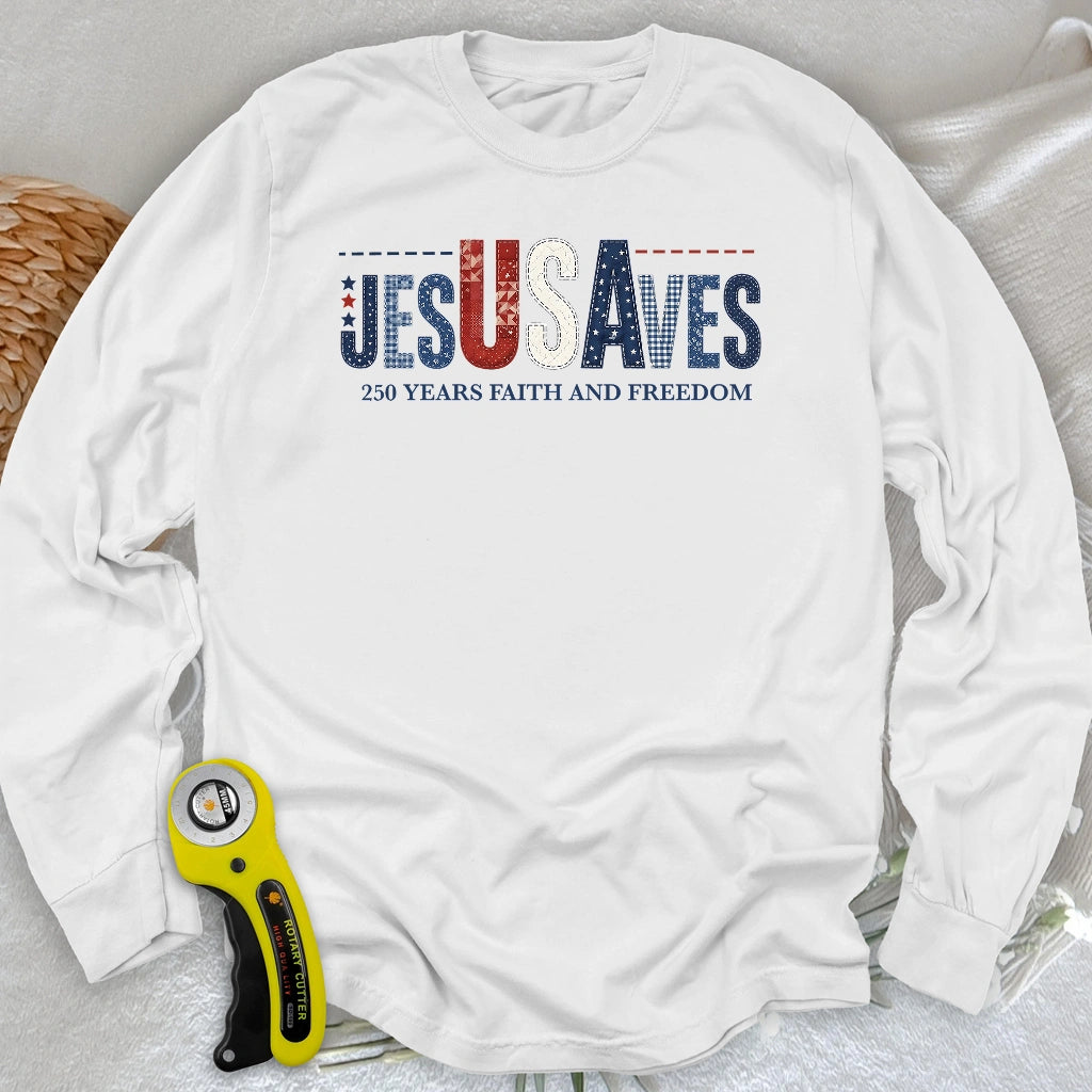 Stitching Faith Since 1776 Long Sleeve T-shirt