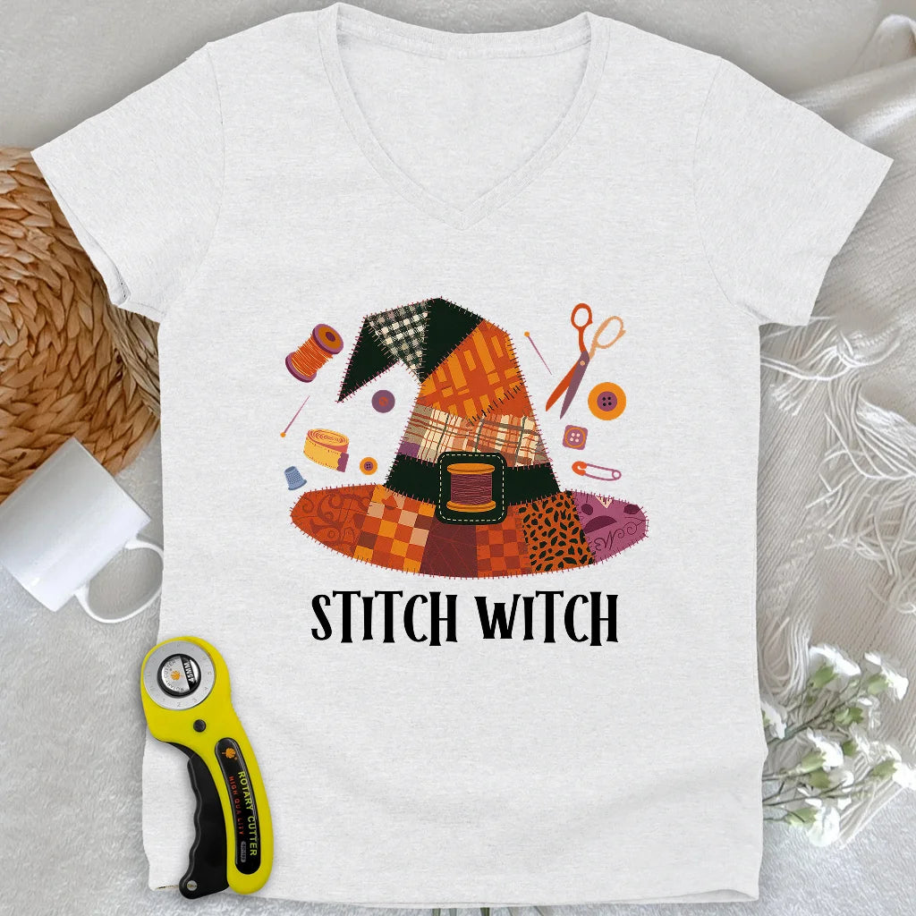 Débardeur col en V Stitchy Witch Lady