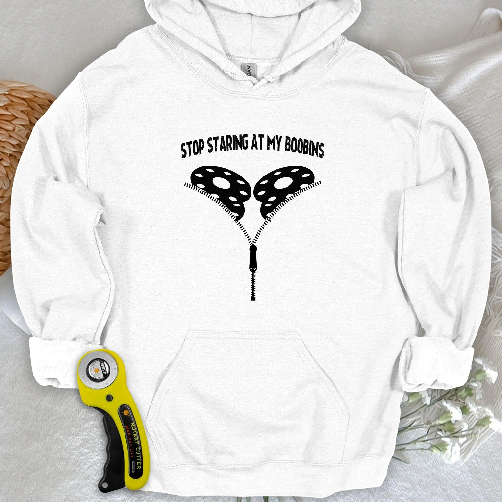 Stop Staring At Boobins Hoodie
