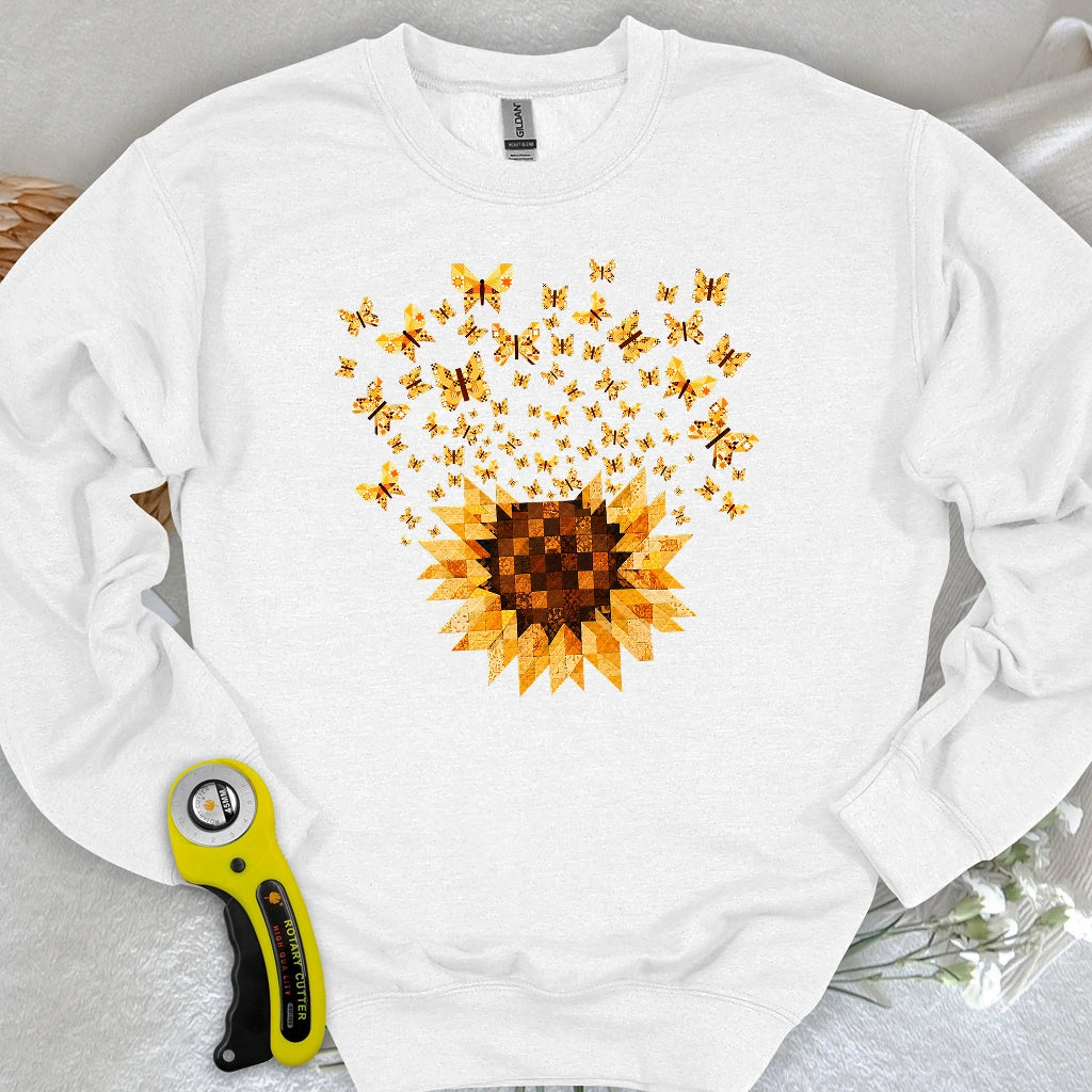 Sunflower Magic Quilt Bloom Sweatshirt