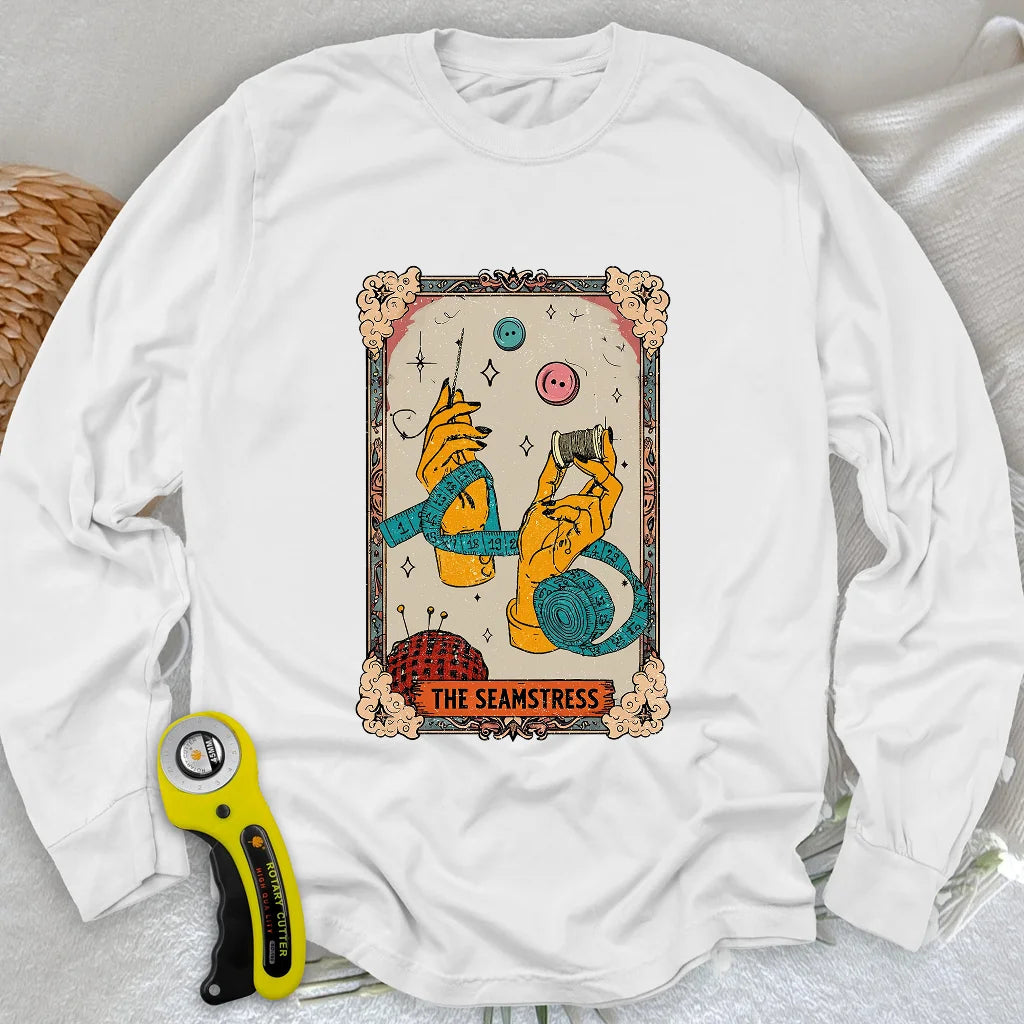 Tarot Card Seamstress Long Sleeve T-shirt