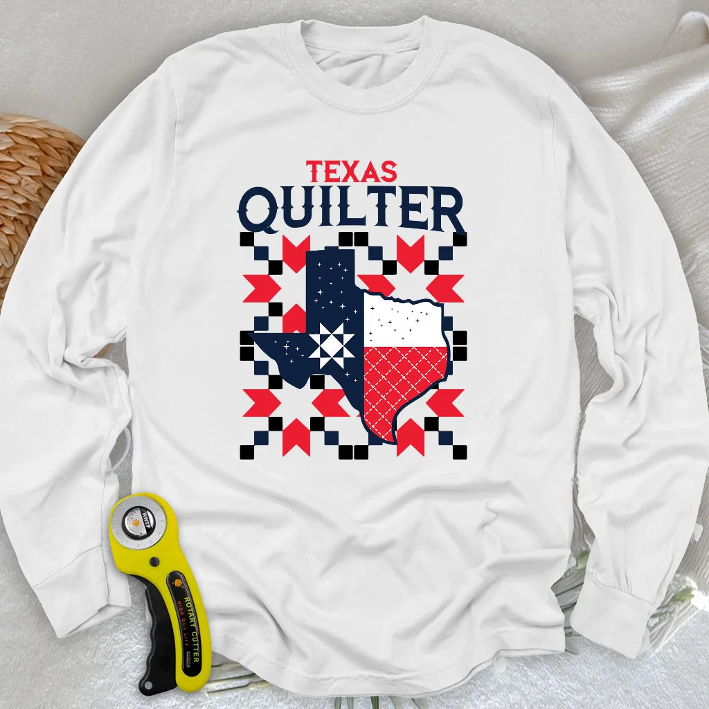 T-shirt à manches longues de la quilteuse du Texas