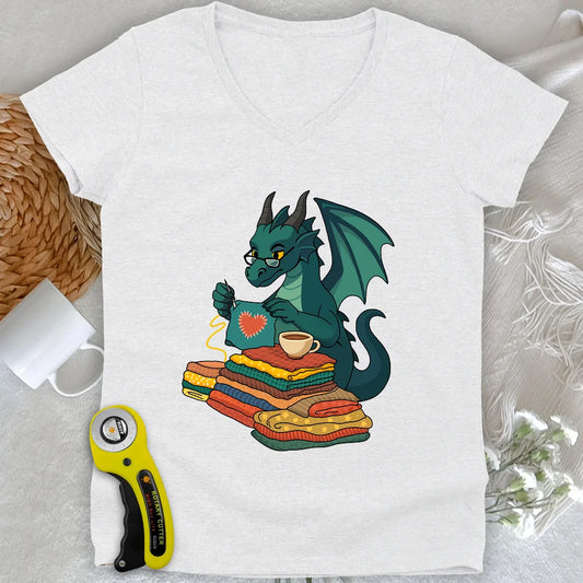 The Quilter’s Hoard Lady V-neck