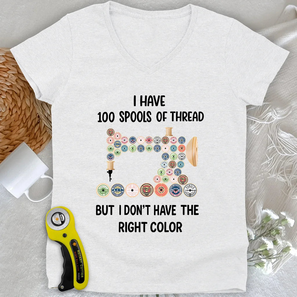 Threadful but Colorless Lady V-neck