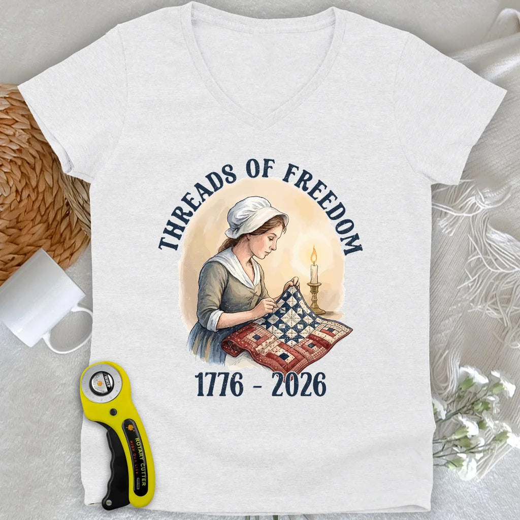 Threads of Freedom Lady V-neck