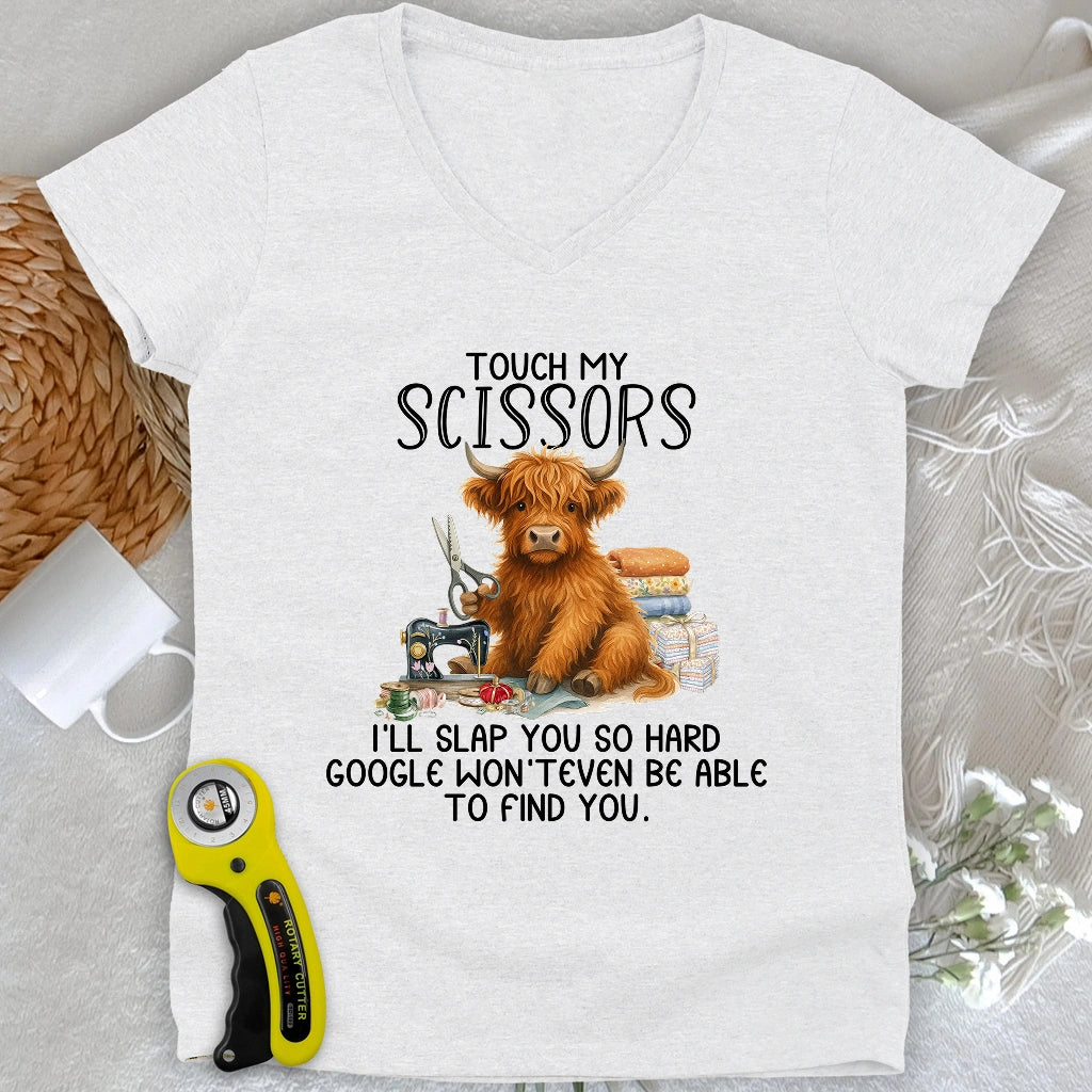 Touch and Slap Lady V-neck
