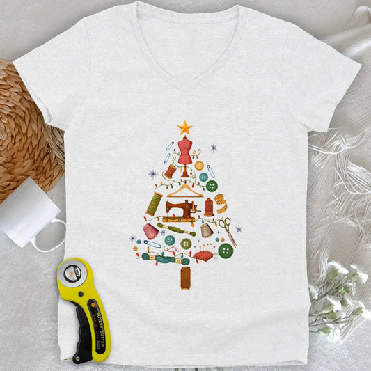 Tree of Threads Lady V-neck