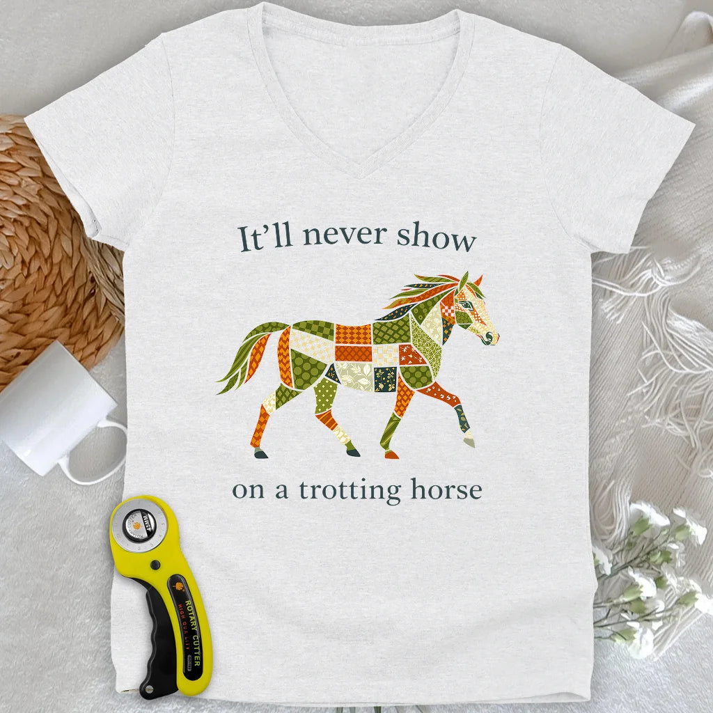 Trotting Horse Rule Lady V-neck