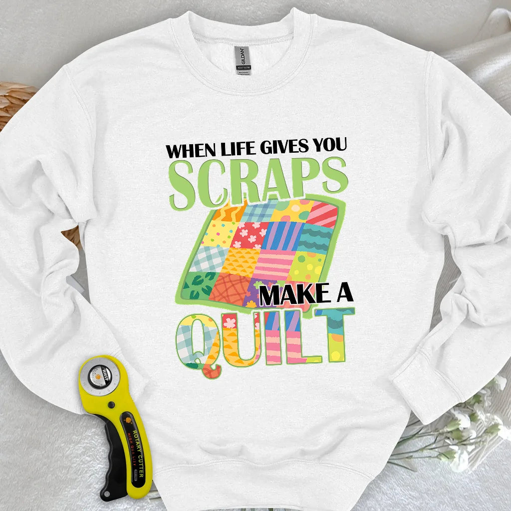 Turn Scraps To Quilt Sweatshirt