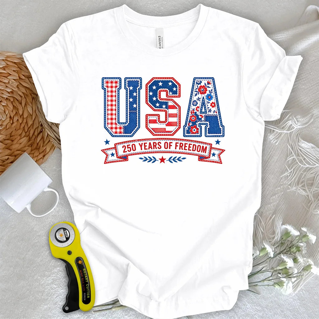 USA Patchwork Freedom T-shirt