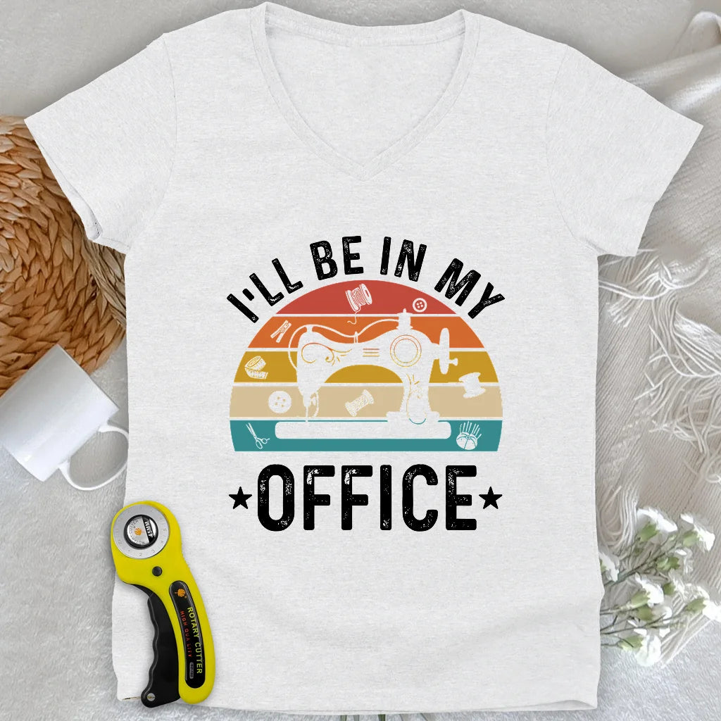 Vintage Office Lady V-neck