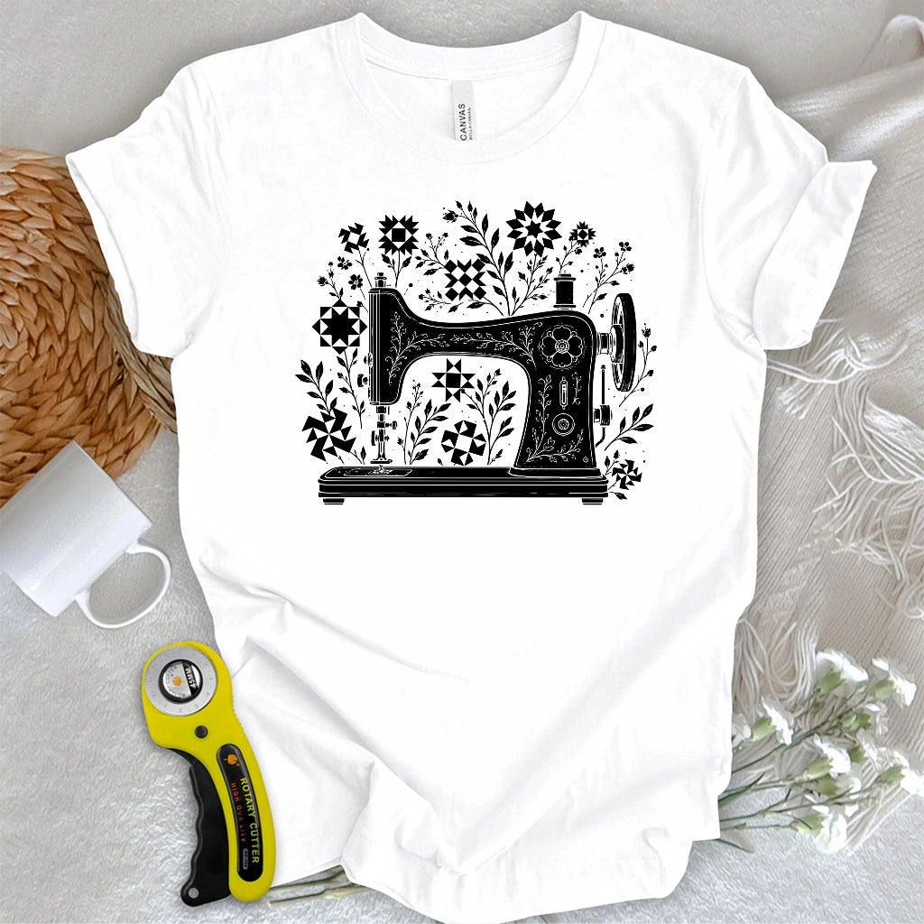 Vintage Sewing Garden Quilt T-shirt