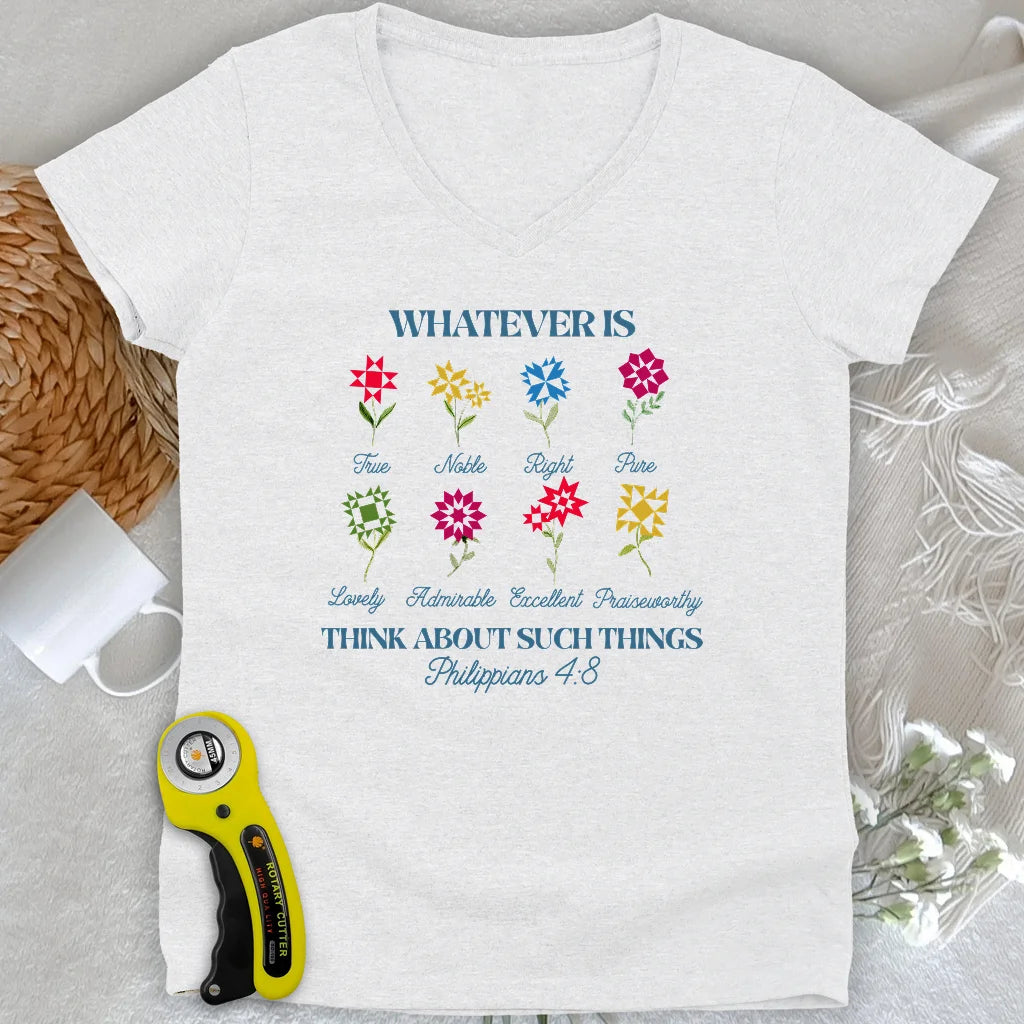 Virtue Blocks Lady V-neck