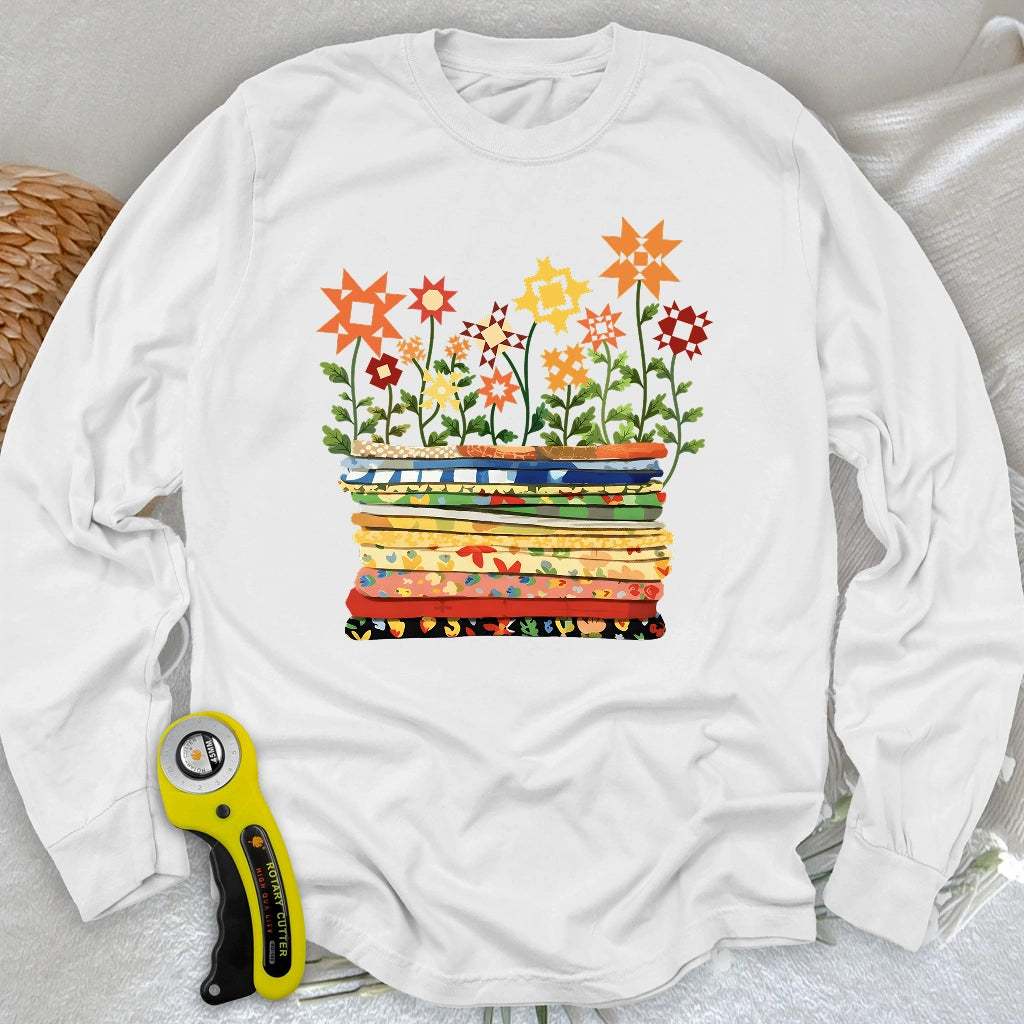 T-shirt à manches longues Where Quilts Bloom