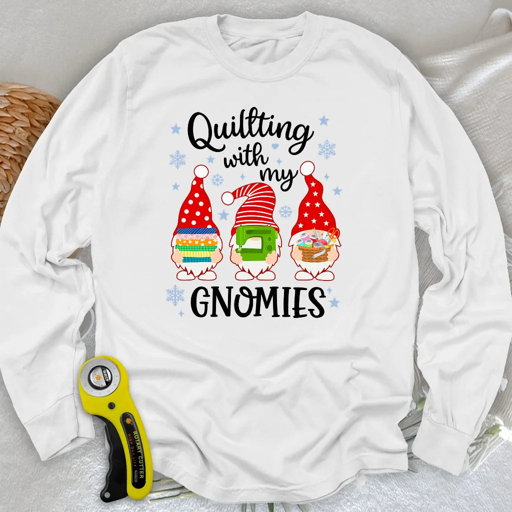 Mit meinen Gnomen Langarm-T-Shirt