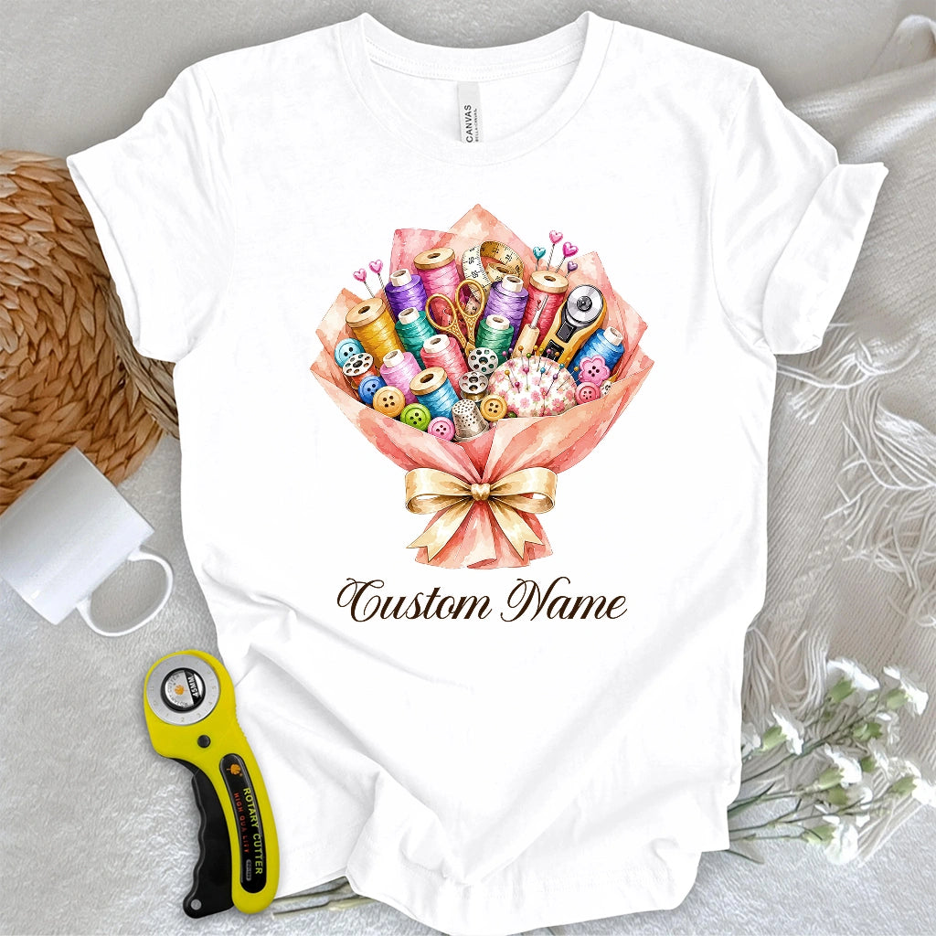 "Custom Name" The Crafter's Bouquet T-shirt
