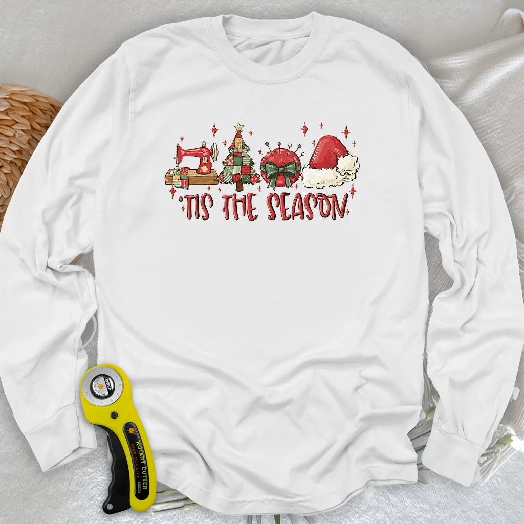 Langarm-T-Shirt „Tis the season“