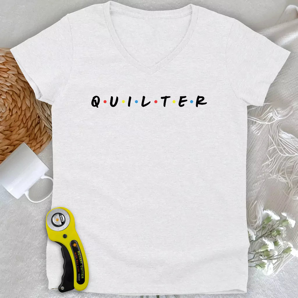Quilter Friends Lady V-neck