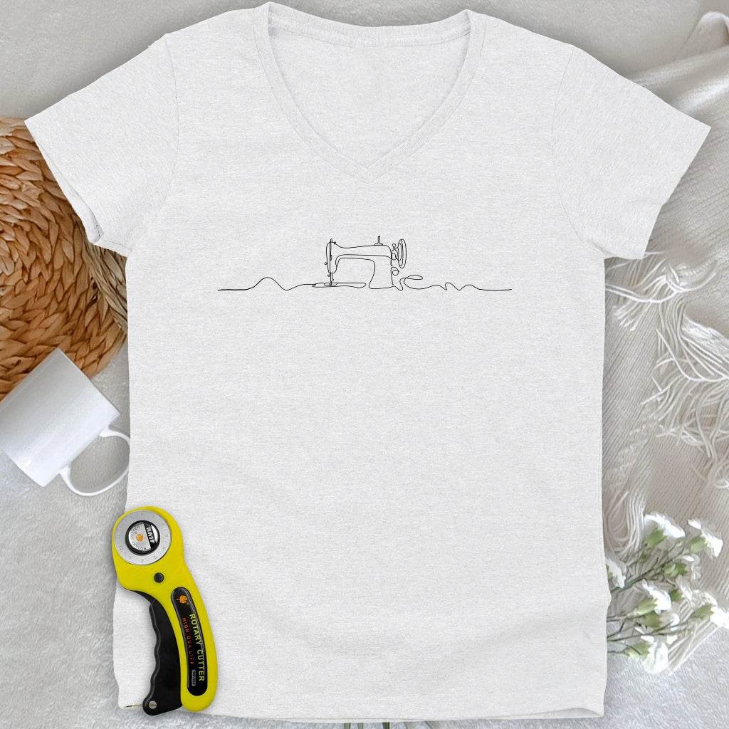 Minimalist Sewing Machine V-neck