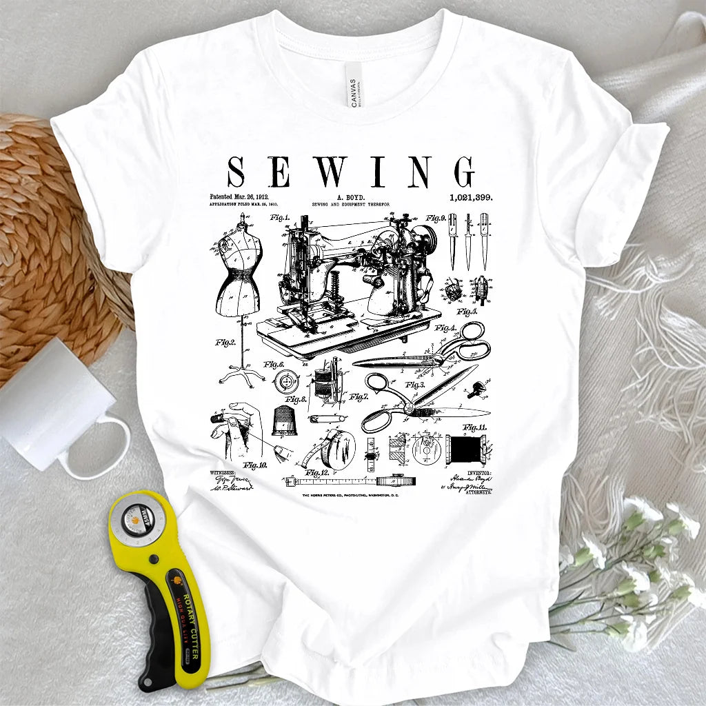 Sewing Tools Pattern T-shirt