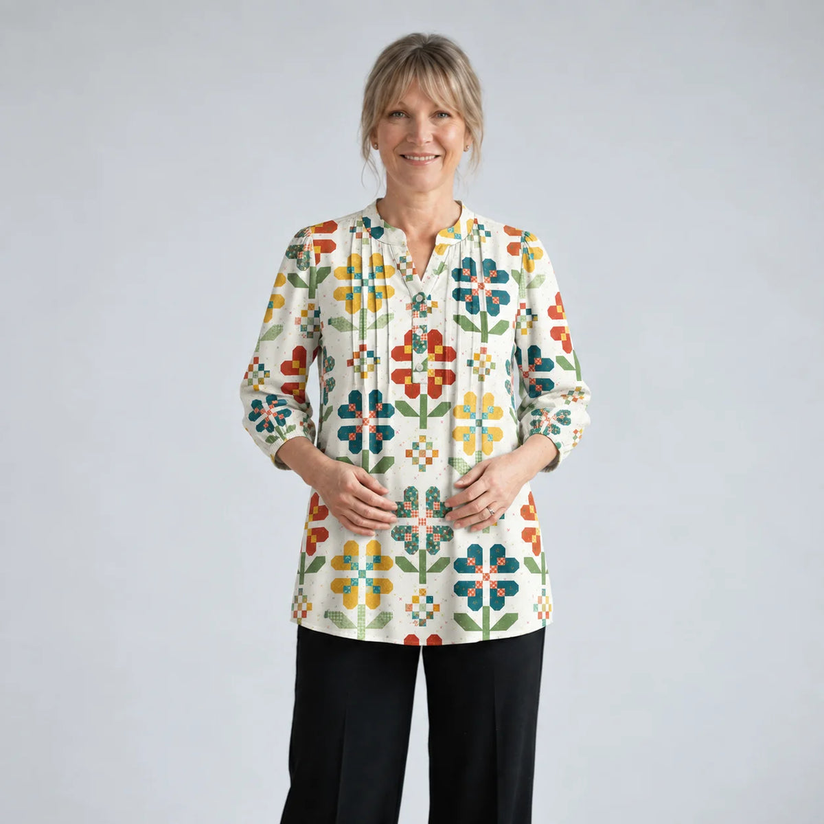 Flower Pattern Blouse