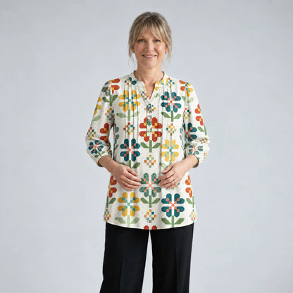 Flower Pattern Blouse