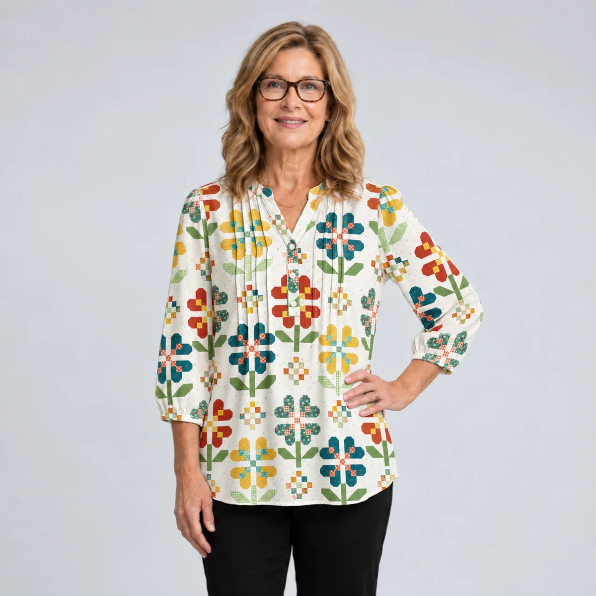 Flower Pattern Blouse
