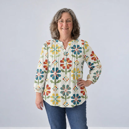 Flower Pattern Blouse