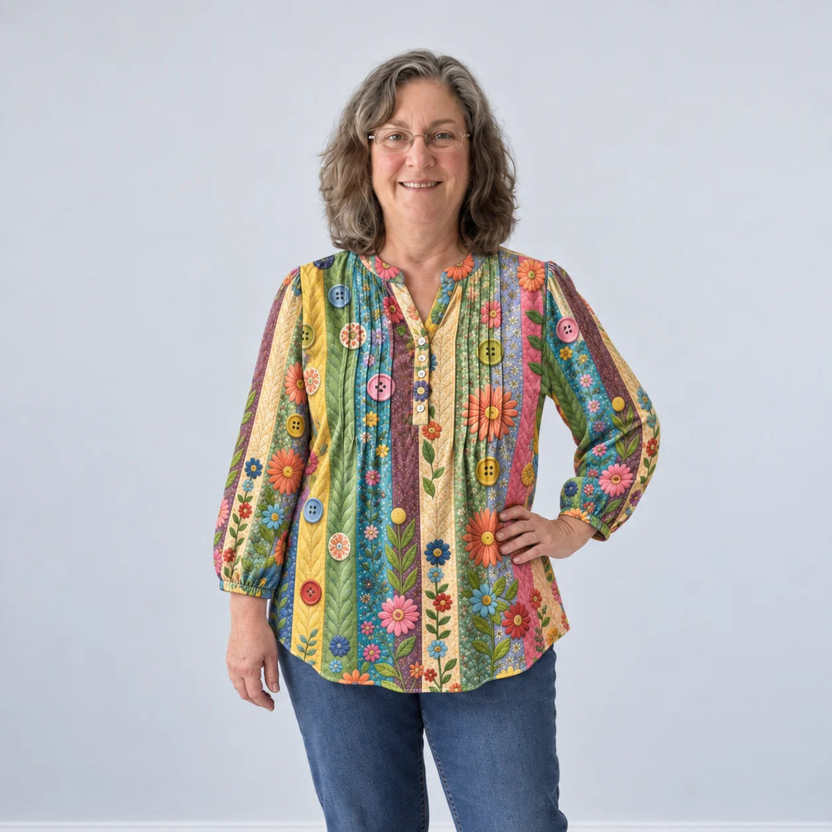 Bunte Bluse