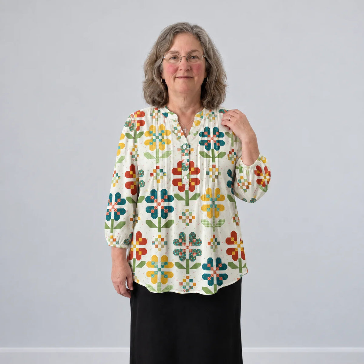 Flower Pattern Blouse