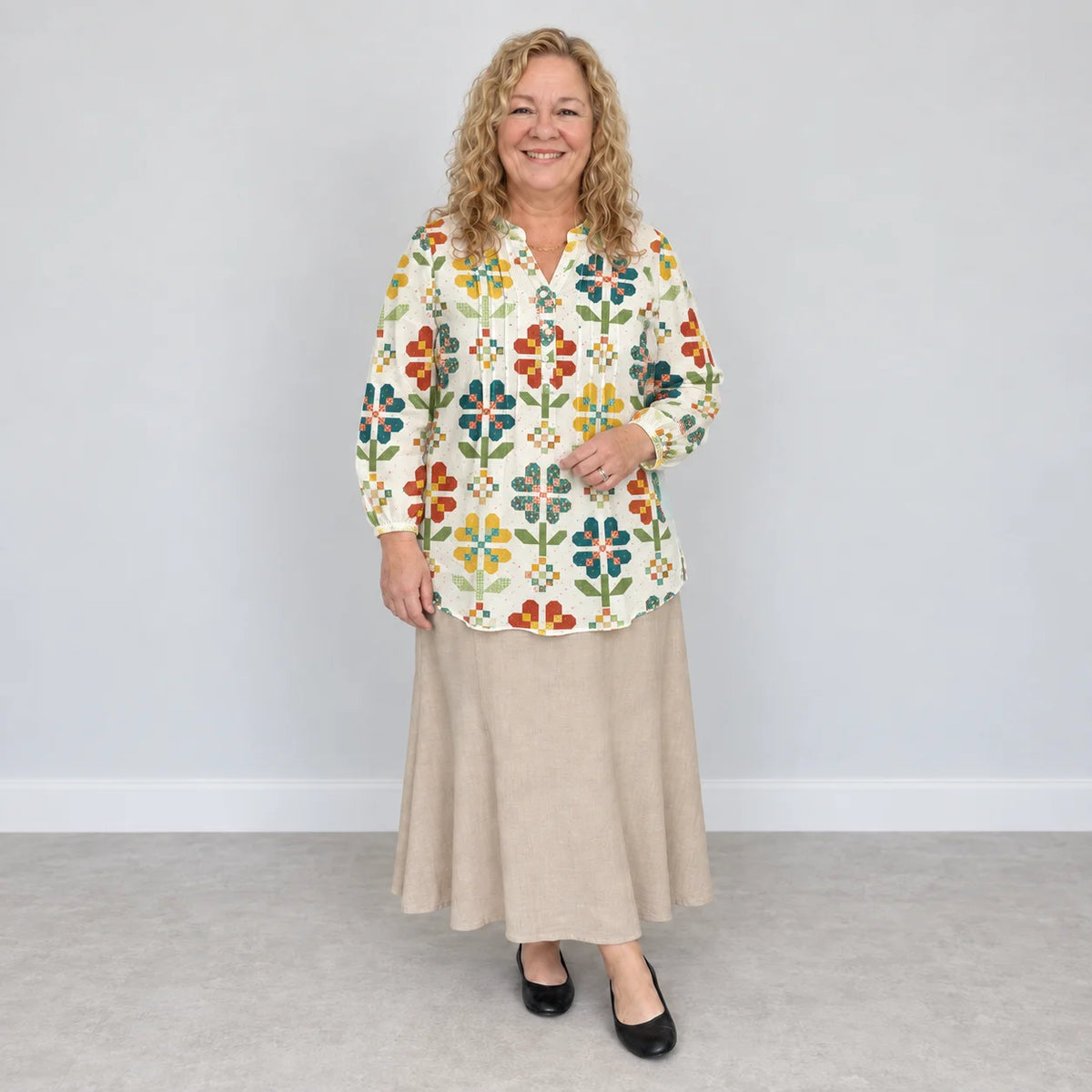 Flower Pattern Blouse