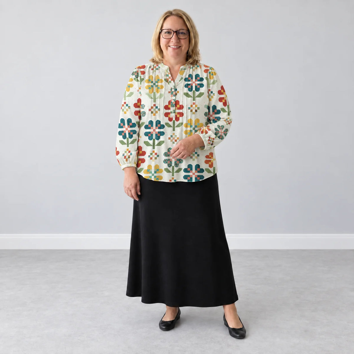 Flower Pattern Blouse