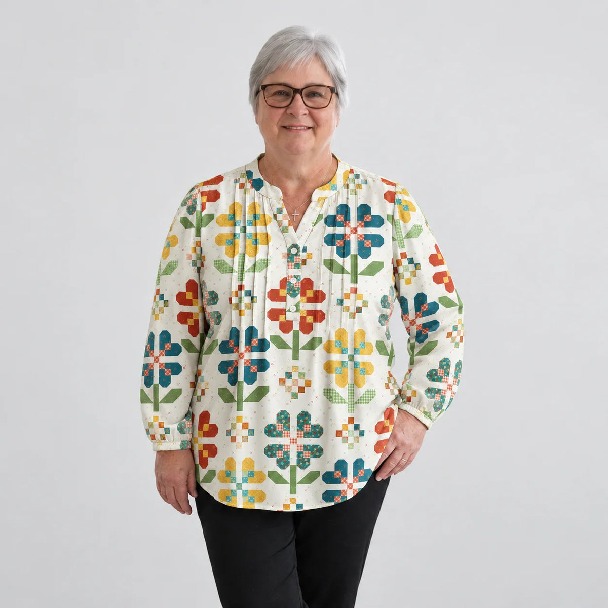 Flower Pattern Blouse
