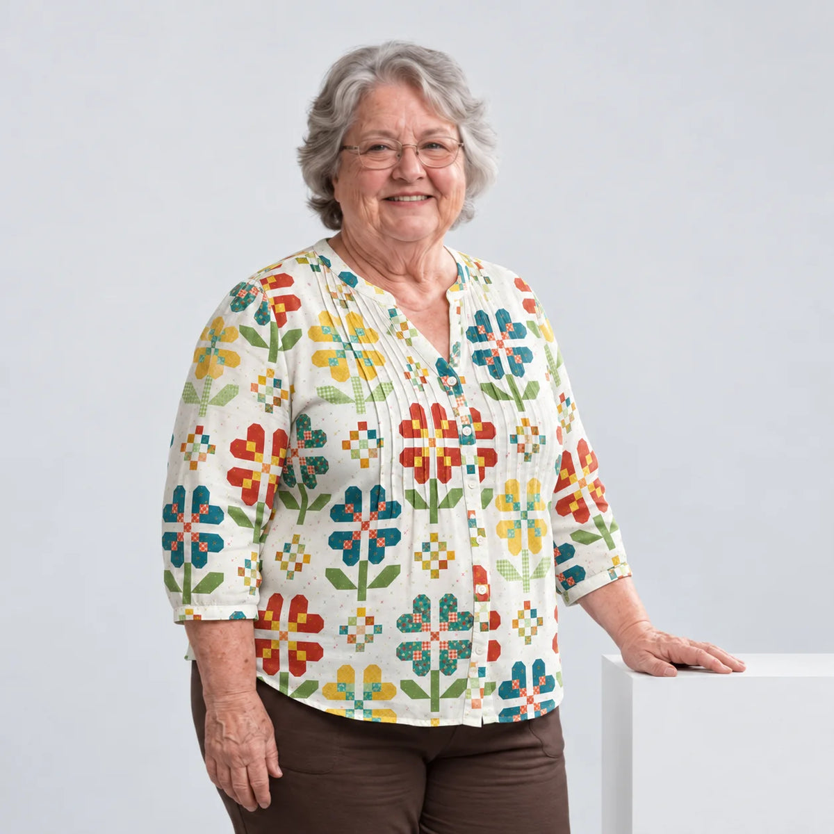 Flower Pattern Blouse