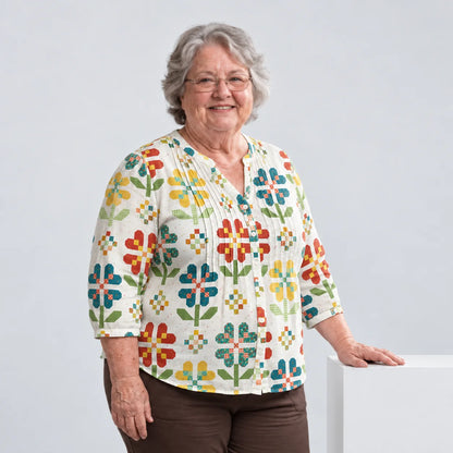 Flower Pattern Blouse