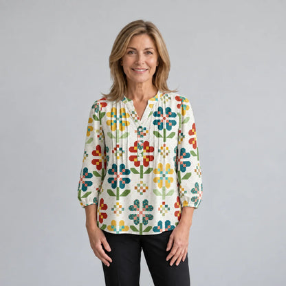 Flower Pattern Blouse